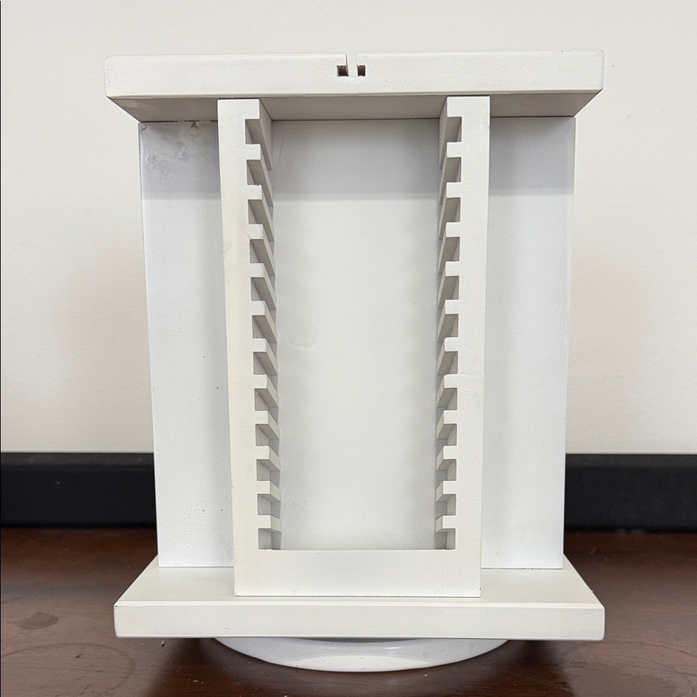 White Jewelry Bracelets Organizer wood stand